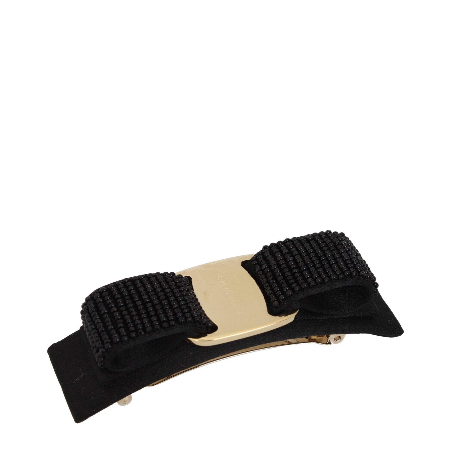 Salvatore Ferragamo Black Silk Hair Bow | Regal Royce