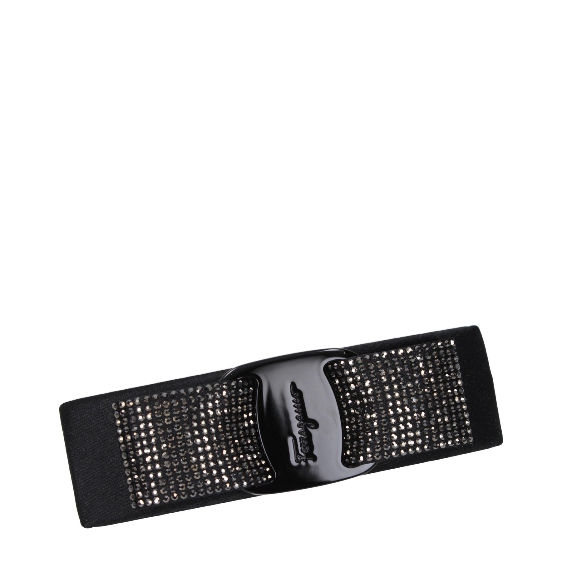 Salvatore Ferragamo Black Fabric Hair Clip | Regal Royce