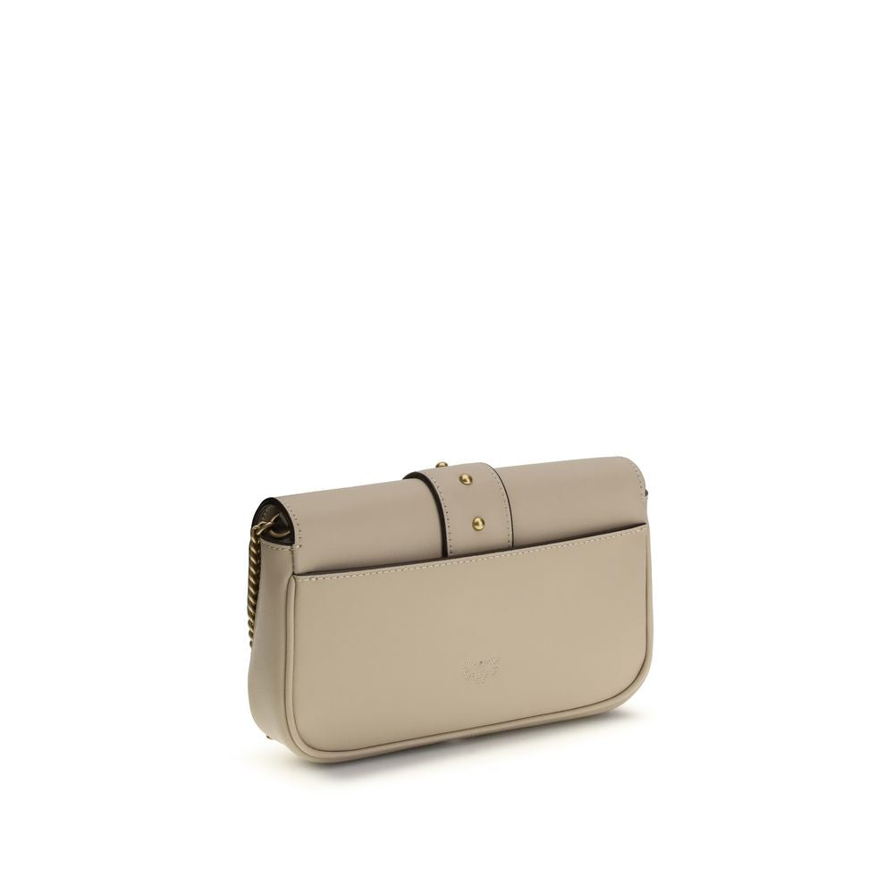 PINKO Beige Calf Leather Bos Taurus Shoulder Bag | Regal Royce