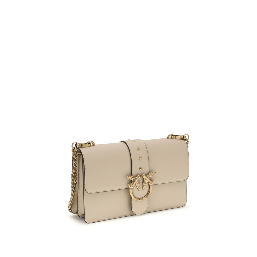 PINKO Beige Calf Leather Bos Taurus Shoulder Bag | Regal Royce