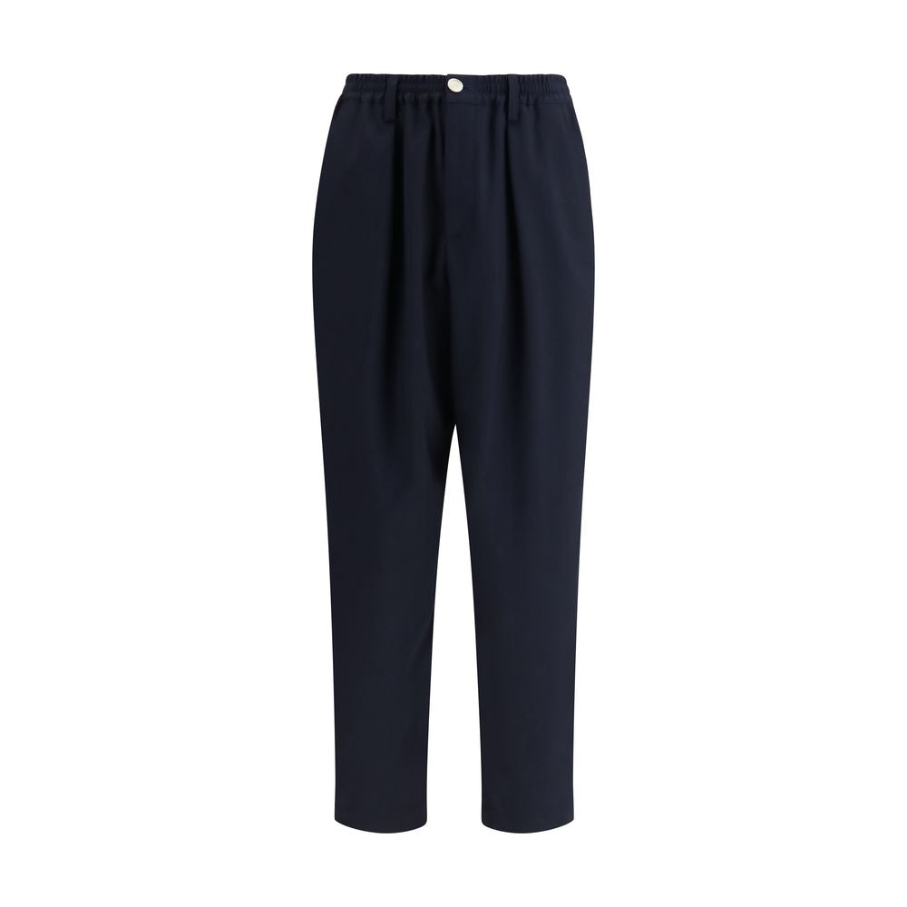 Marni Blue Merino Wool Casual Pants | Regal Royce