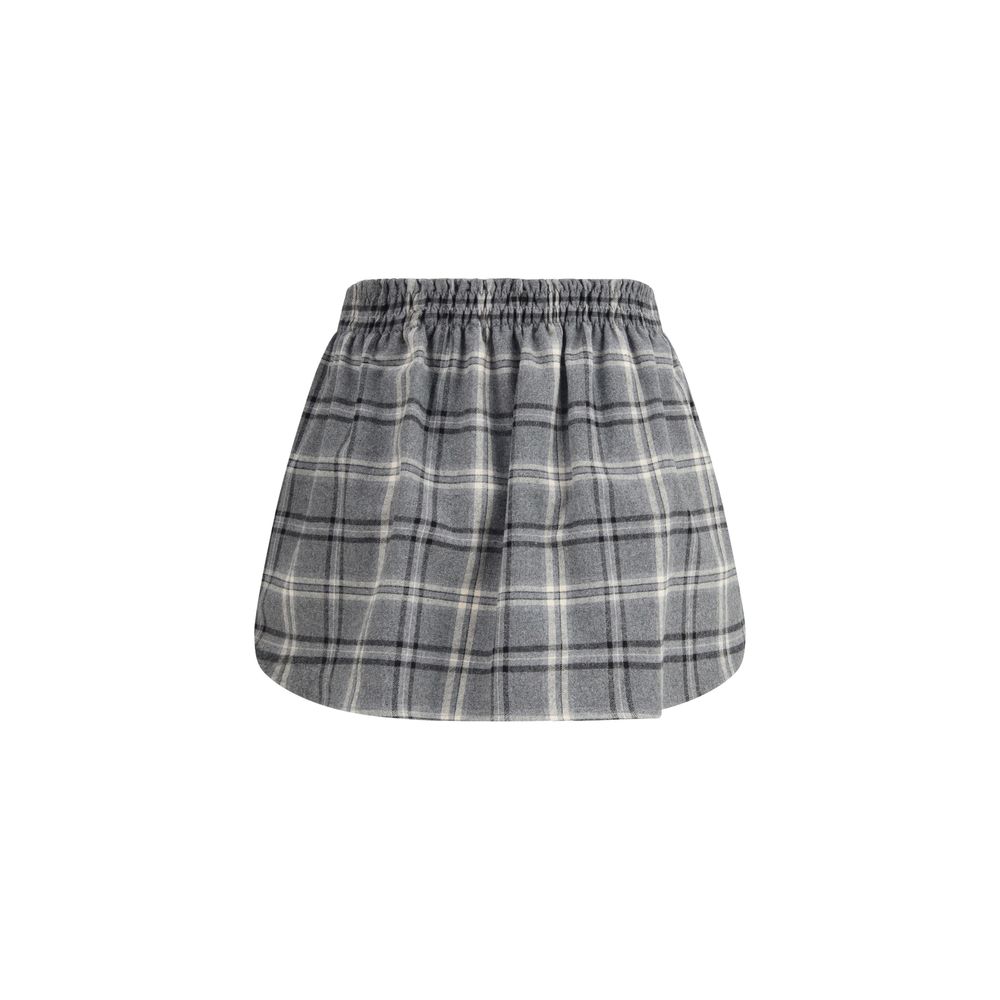 Miu Miu Gray Cotton Mini Skirt | Regal Royce