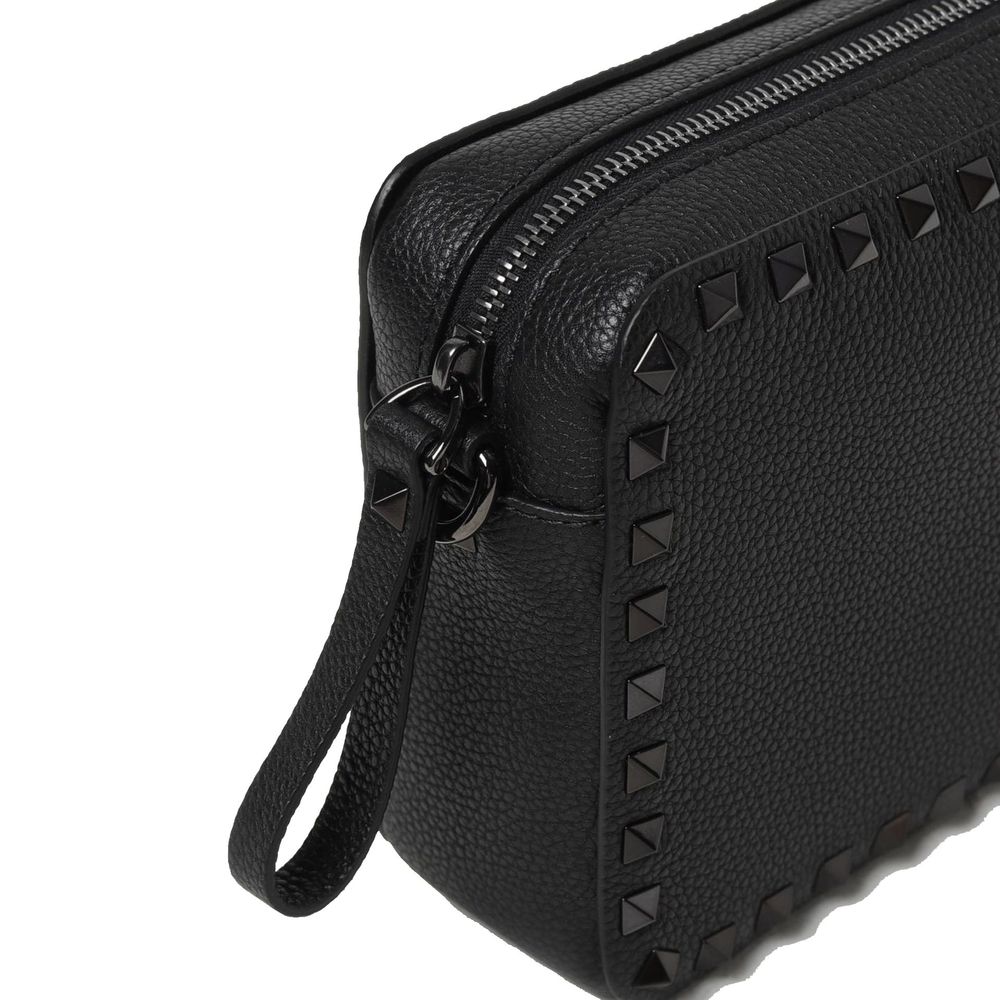 Valentino Garavani Black Calfskin Shoulder Bag | Regal Royce