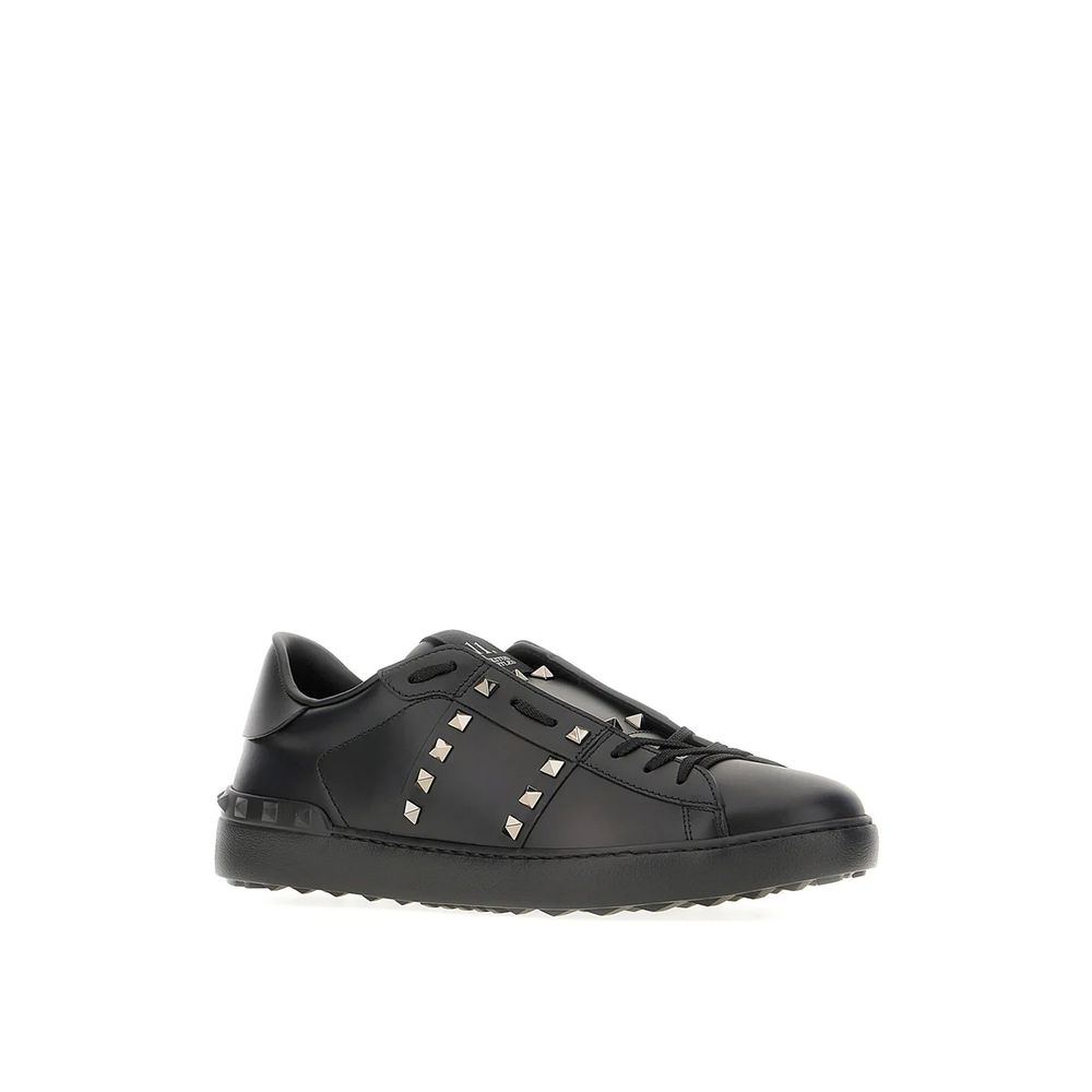 Valentino Garavani Black Leather Low Top Sneakers