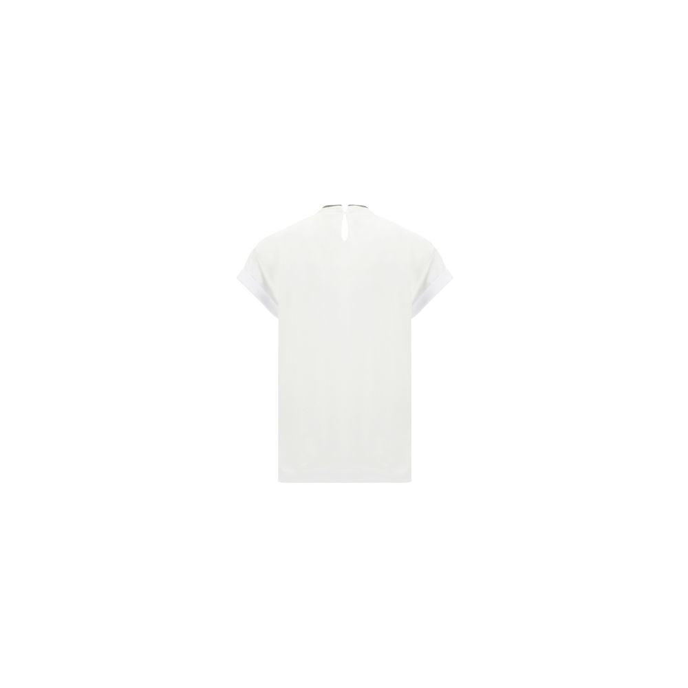 Brunello Cucinelli White Elastane T-Shirt | Regal Royce