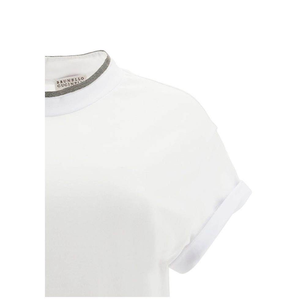 Brunello Cucinelli White Elastane T-Shirt | Regal Royce