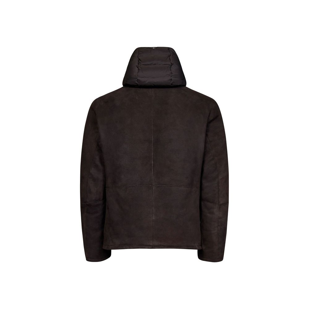 Herno Brown Lambskin Coat | Regal Royce