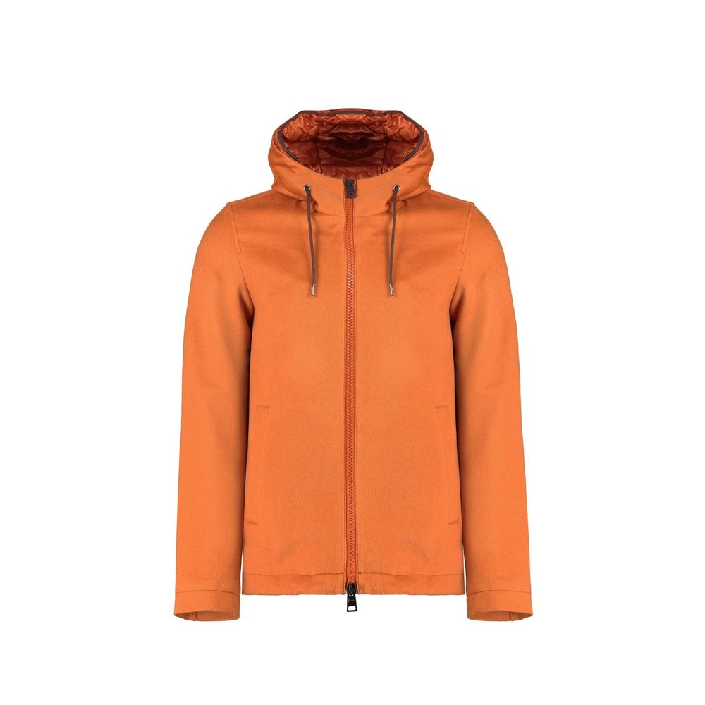 Herno Orange Cashmere Full-Length Jacket | Regal Royce
