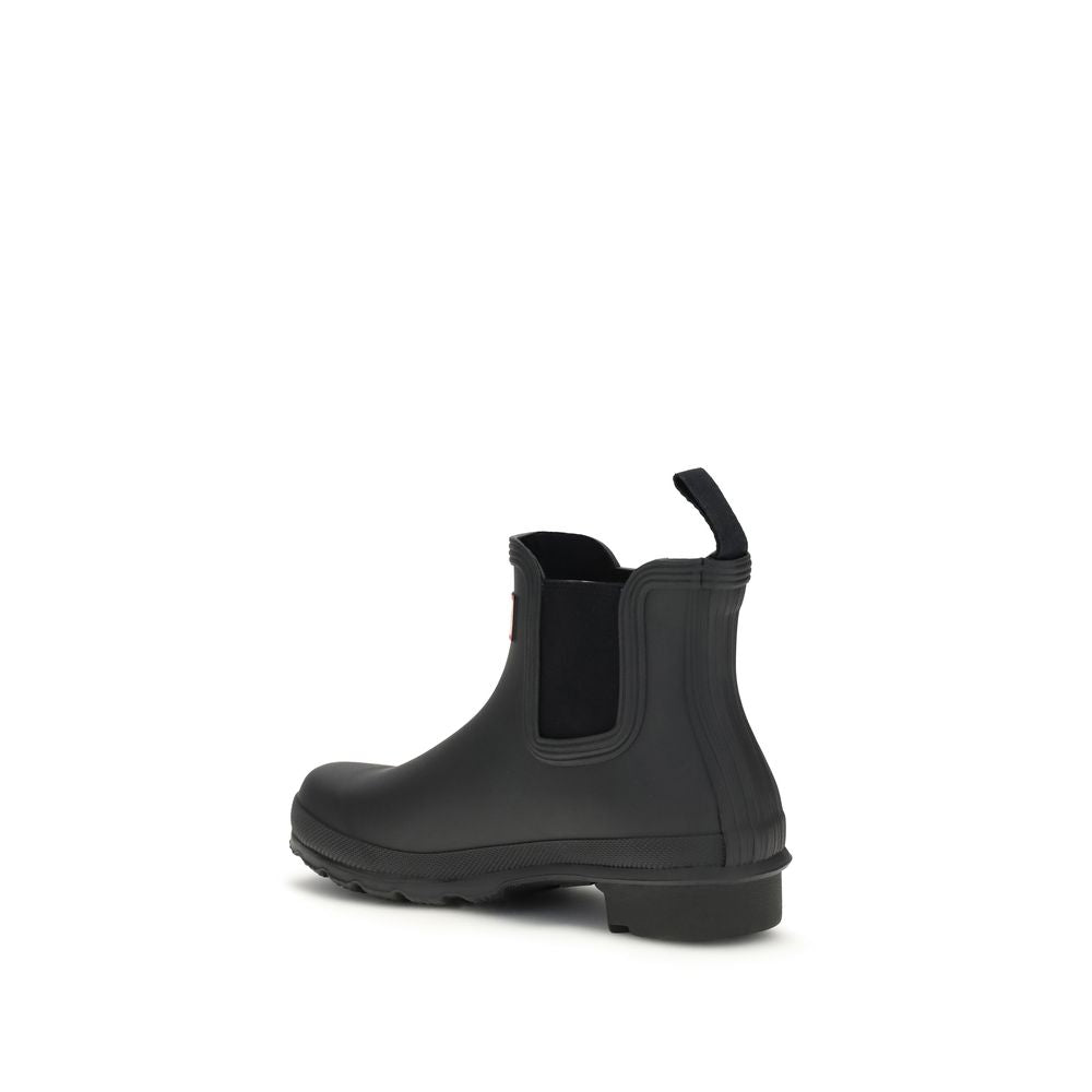 Hunter Black Rubber Ankle Boots | Regal Royce