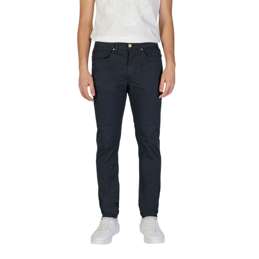 Jeckerson Blue Cotton Skinny Pants | Regal Royce