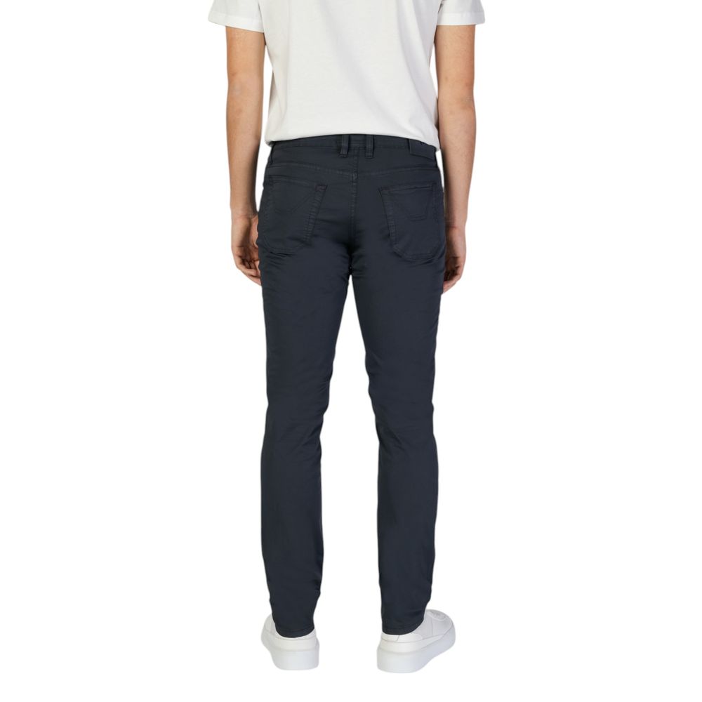 Jeckerson Blue Cotton Skinny Pants | Regal Royce