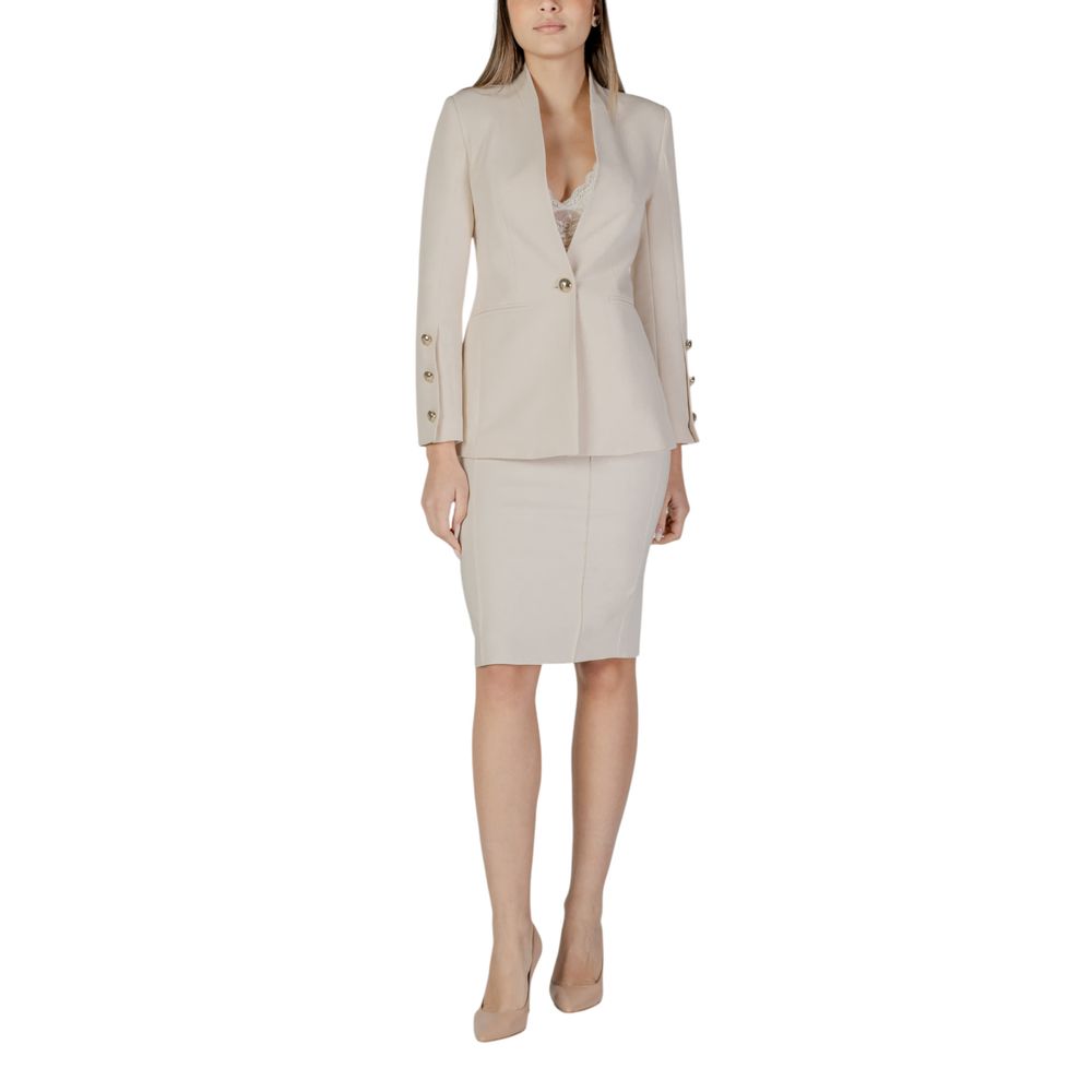 Rinascimento Beige Polyester Skirt Suit | Regal Royce