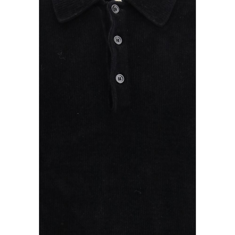 Sunflower Black Cotton Polo Shirt | Regal Royce