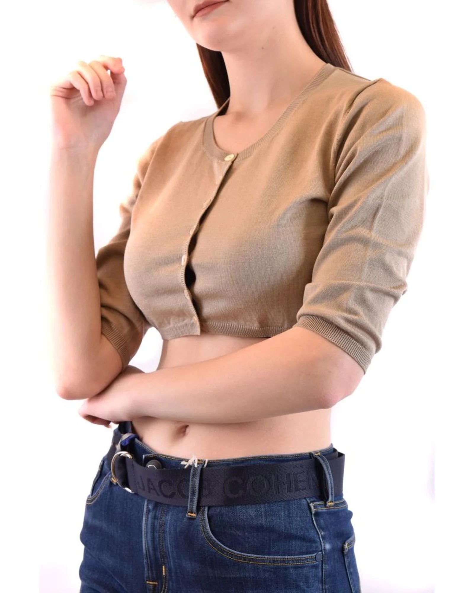 Parosh Brown Cotton Cardigan | Regal Royce