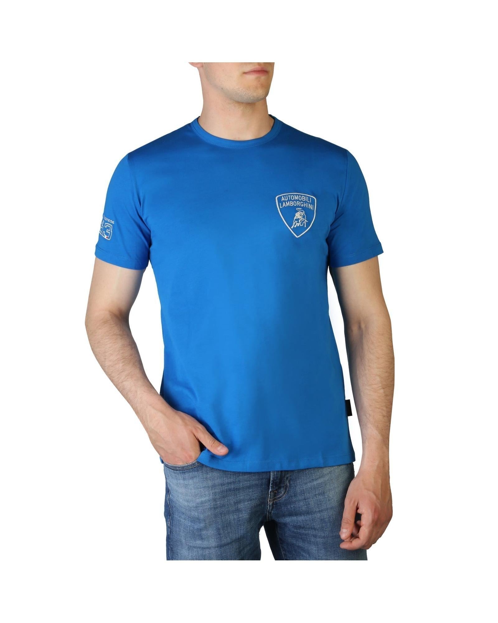 Lamborghini Blue Cotton T-Shirt | Regal Royce