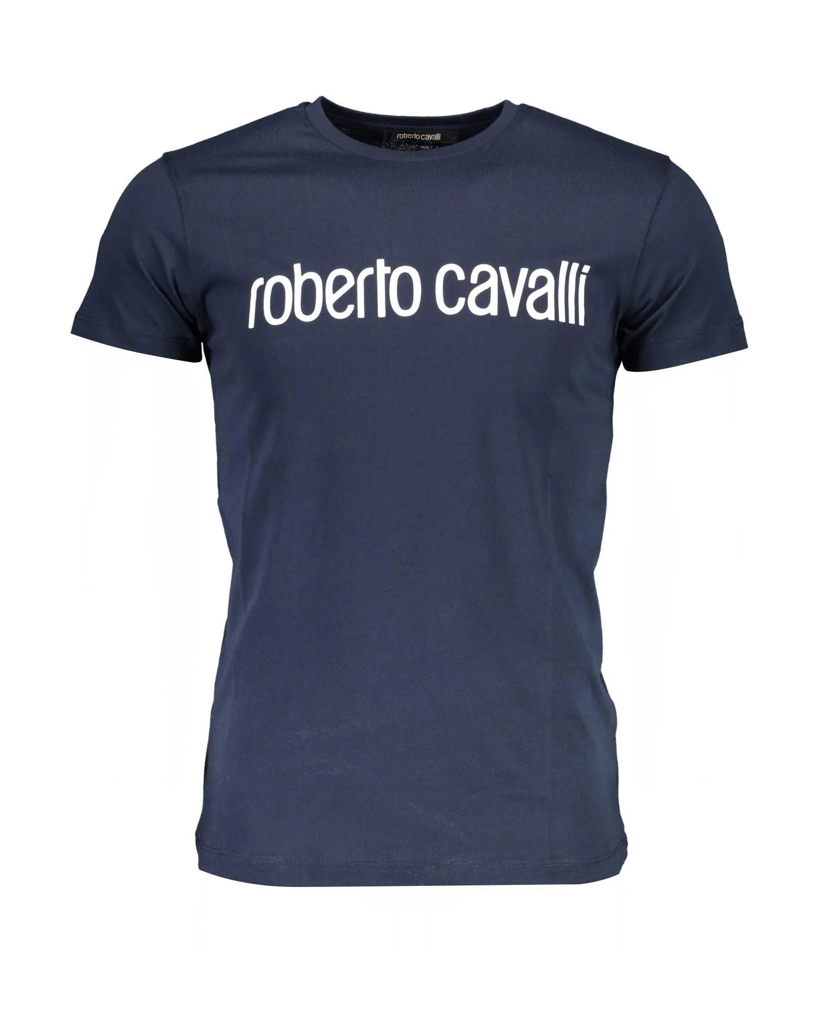 Roberto Cavalli Blue Cotton T-Shirt | Regal Royce