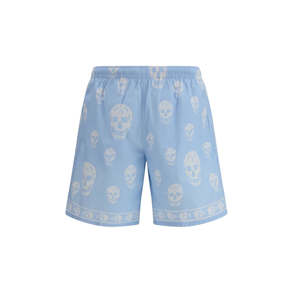 Alexander McQueen Light Blue Polyamide Bermuda Shorts | Regal Royce
