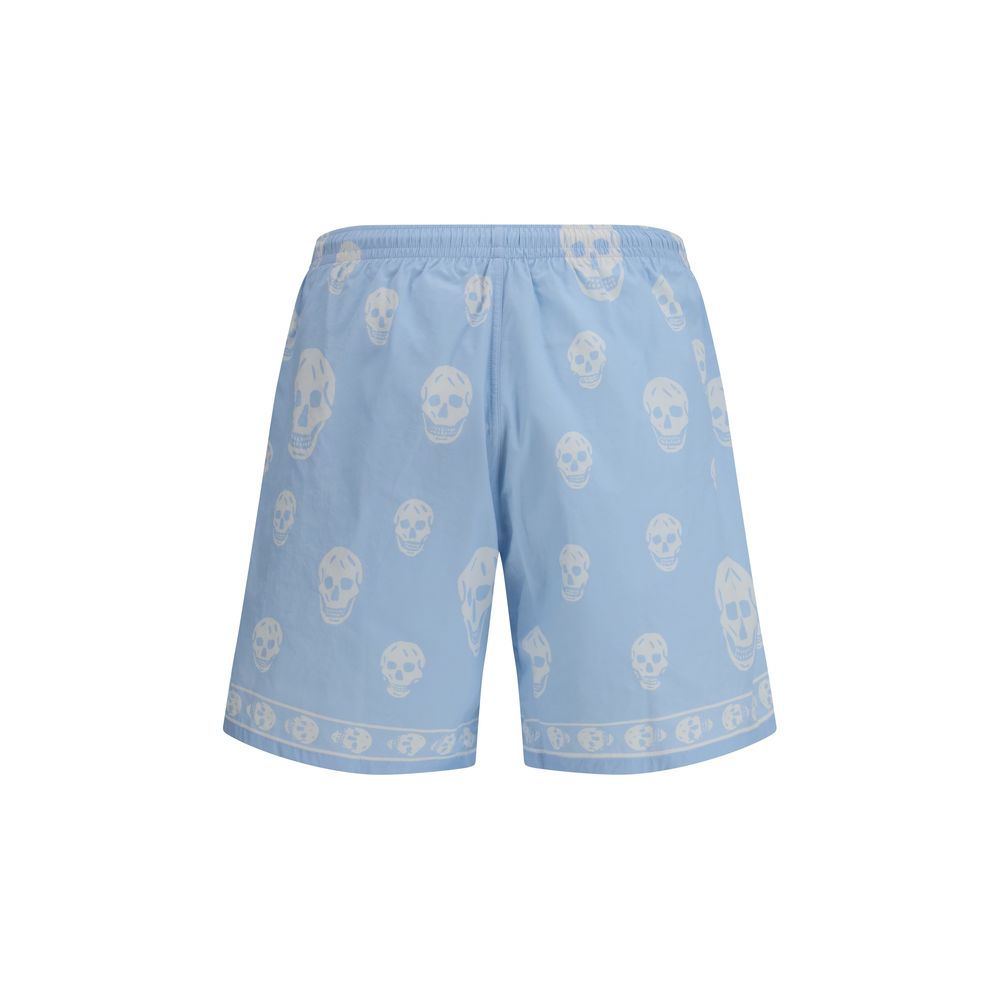 Alexander McQueen Light Blue Polyamide Bermuda Shorts | Regal Royce