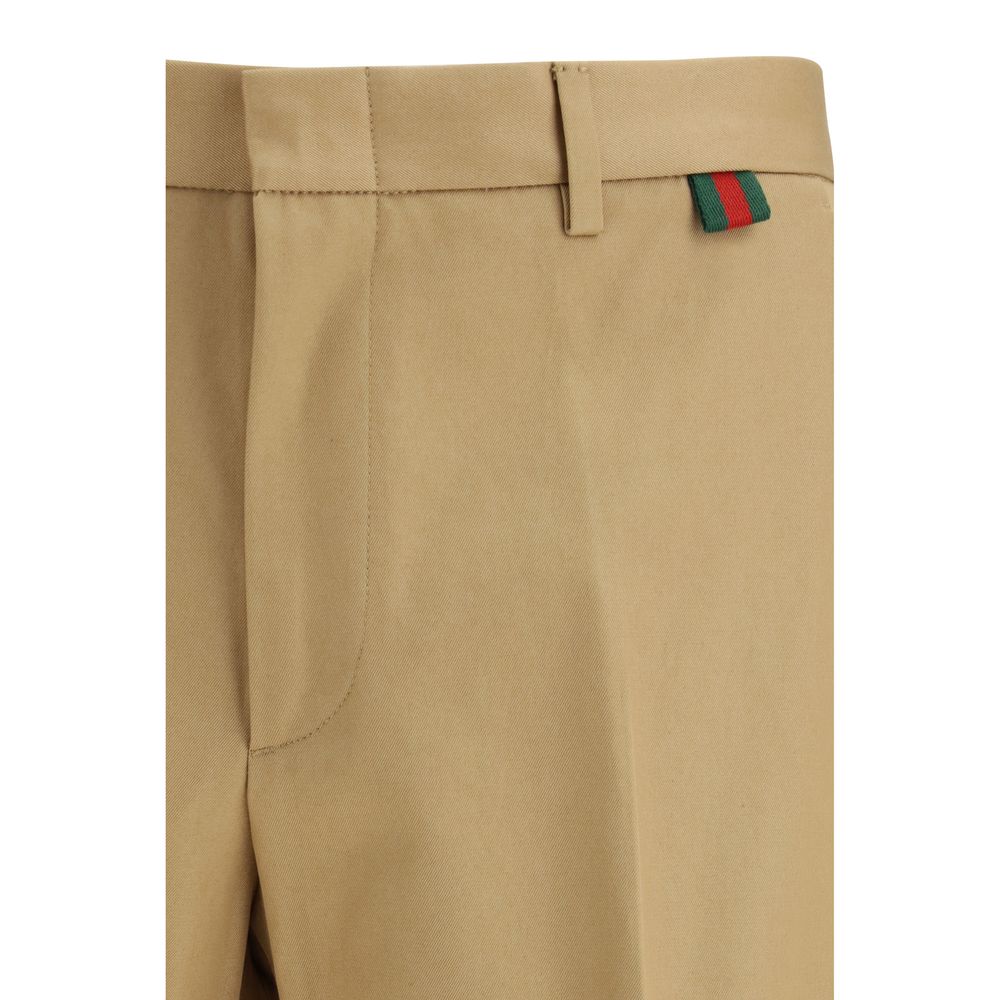 Gucci Beige Cotton Casual Pants | Regal Royce