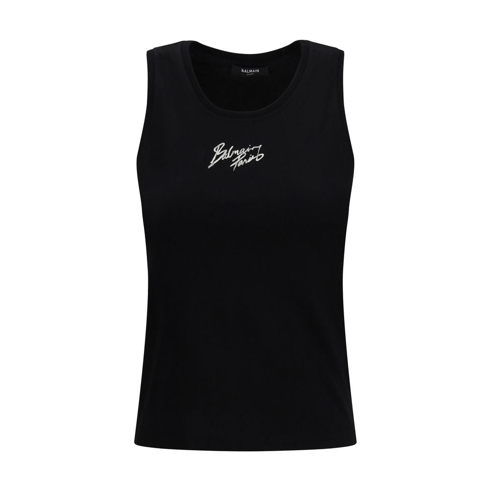 Balmain Black Cotton Top | Regal Royce
