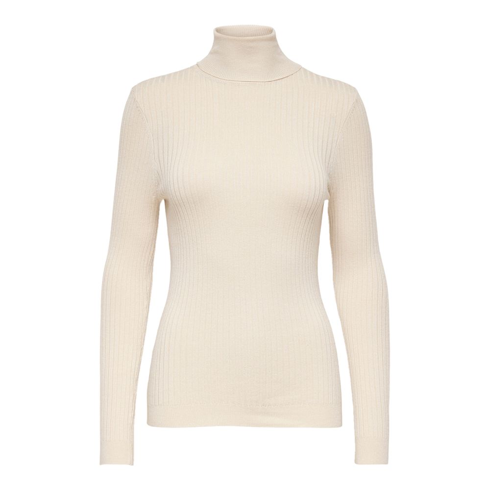 Only Beige Viscose Turtleneck | Regal Royce