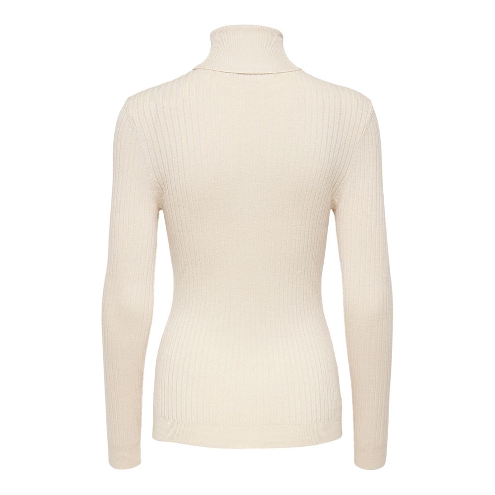 Only Beige Viscose Turtleneck | Regal Royce