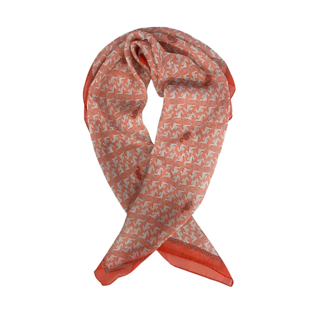 Borbonese Red Silk Women Scarf | Regal Royce