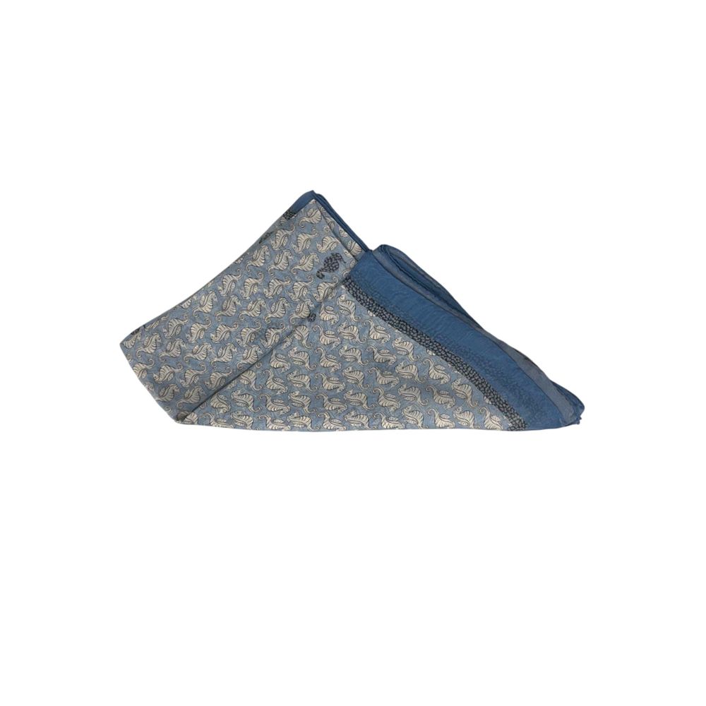 Borbonese Blue Silk Women Scarf | Regal Royce