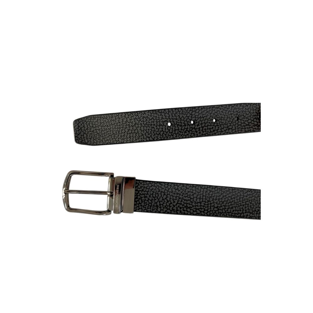 Borbonese Black Polyvinyl Men's Belt with Leather Trimming | Regal Royce
