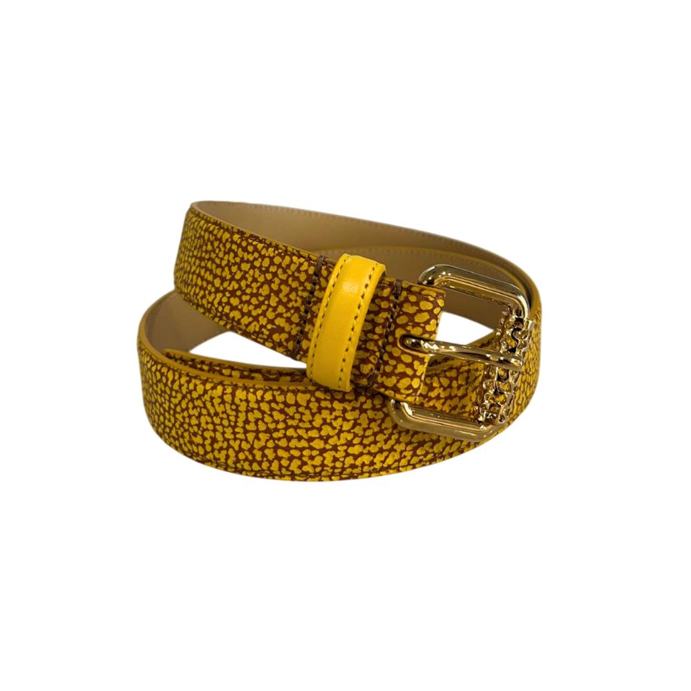 Borbonese Yellow Leather Women Belt | Regal Royce