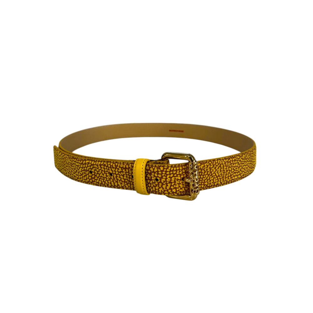 Borbonese Yellow Leather Women Belt | Regal Royce