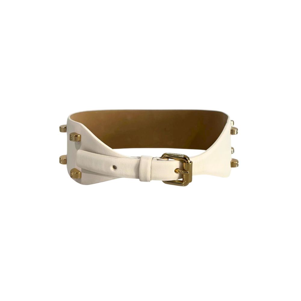 Borbonese White Genuine Leather Women Belt | Regal Royce