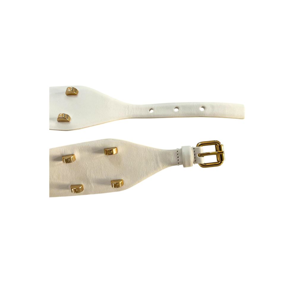 Borbonese White Genuine Leather Women Belt | Regal Royce