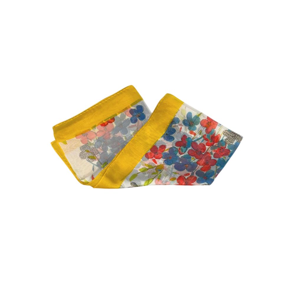 Borbonese Yellow Silk Women Scarf | Regal Royce