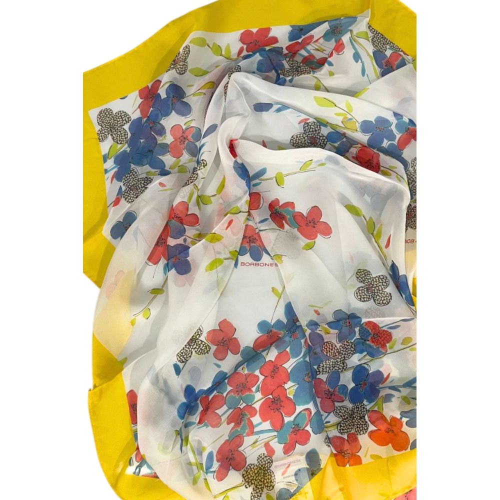 Borbonese Yellow Silk Women Scarf | Regal Royce