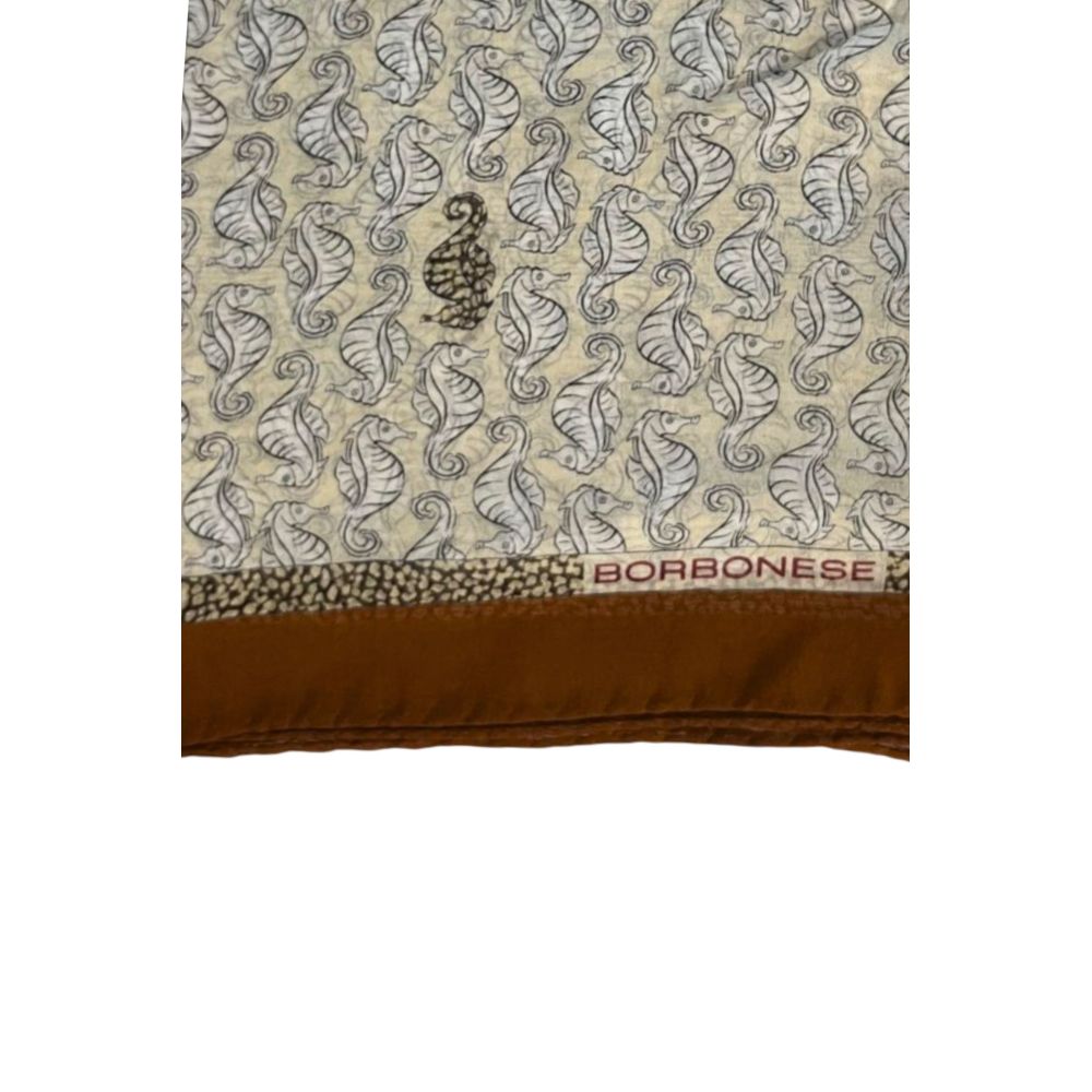 Borbonese Brown Silk Women Scarf | Regal Royce