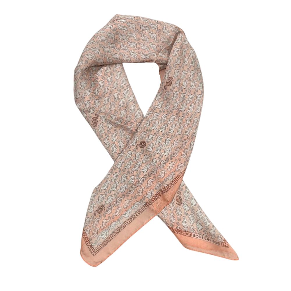 Borbonese Pink Silk Women Scarf | Regal Royce