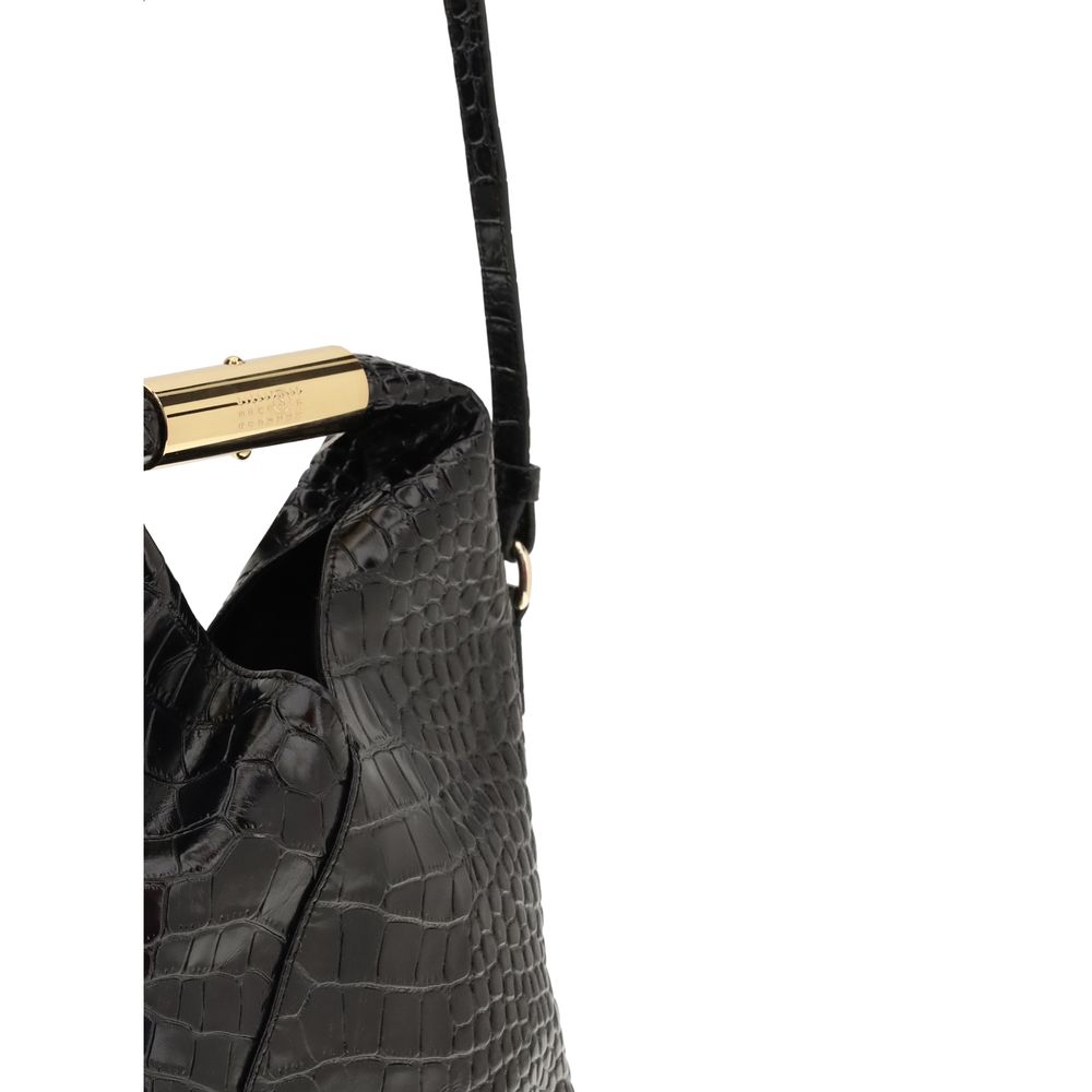 MM6 Black Calf Leather Bos Taurus Handbag | Regal Royce