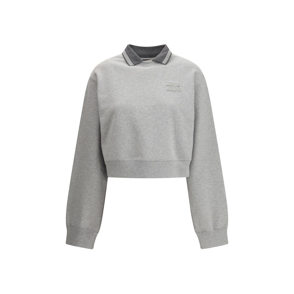 Miu Miu Gray Cotton Sweatshirt | Regal Royce