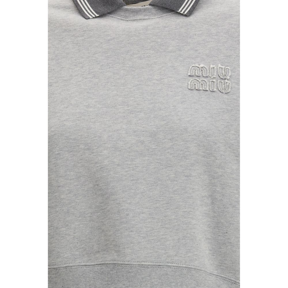Miu Miu Gray Cotton Sweatshirt | Regal Royce