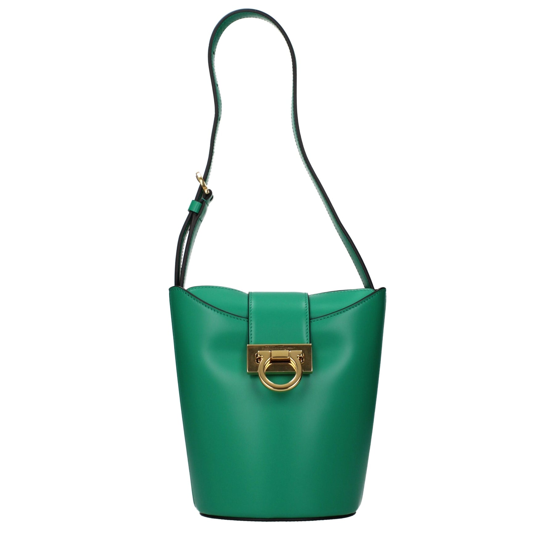 Salvatore Ferragamo Green Leather Shoulder Bag | Regal Royce