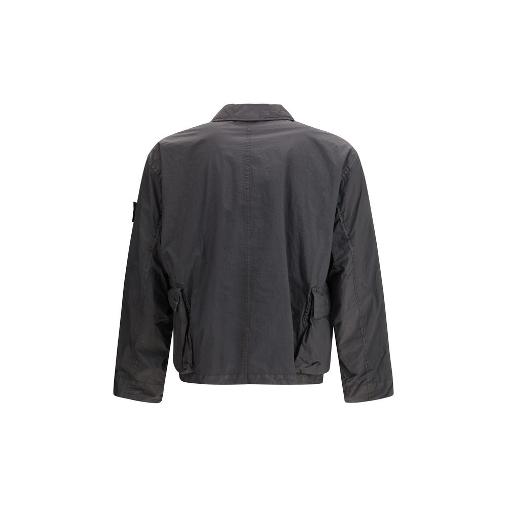 Stone Island Gray Polyamide Coat | Regal Royce