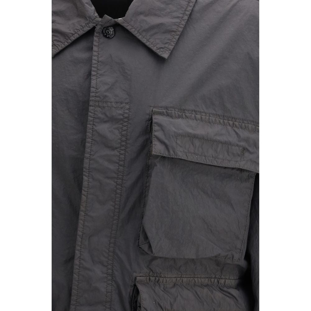 Stone Island Gray Polyamide Coat | Regal Royce