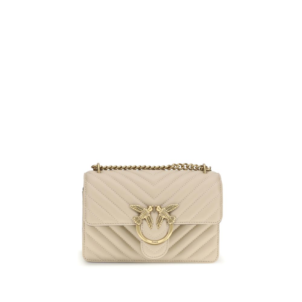 PINKO Beige Calf Leather Bos Taurus Shoulder Bag | Regal Royce