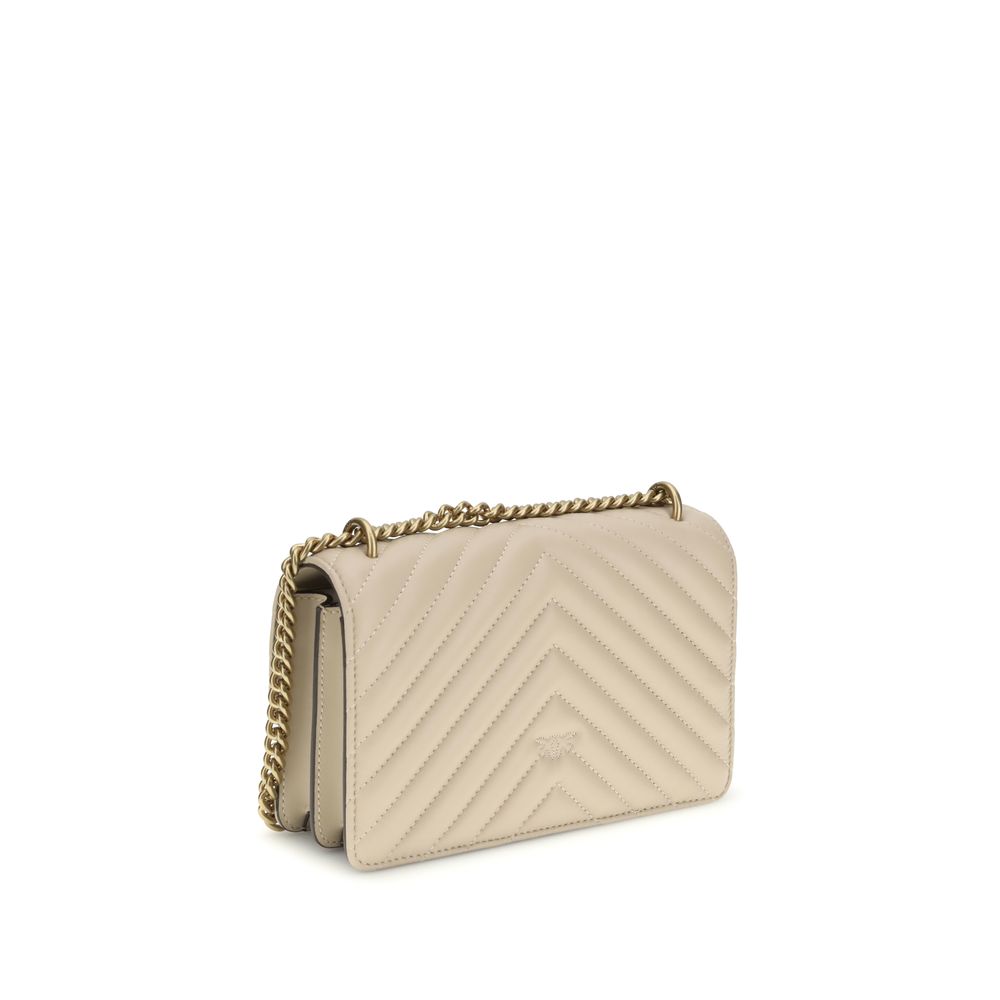 PINKO Beige Calf Leather Bos Taurus Shoulder Bag | Regal Royce
