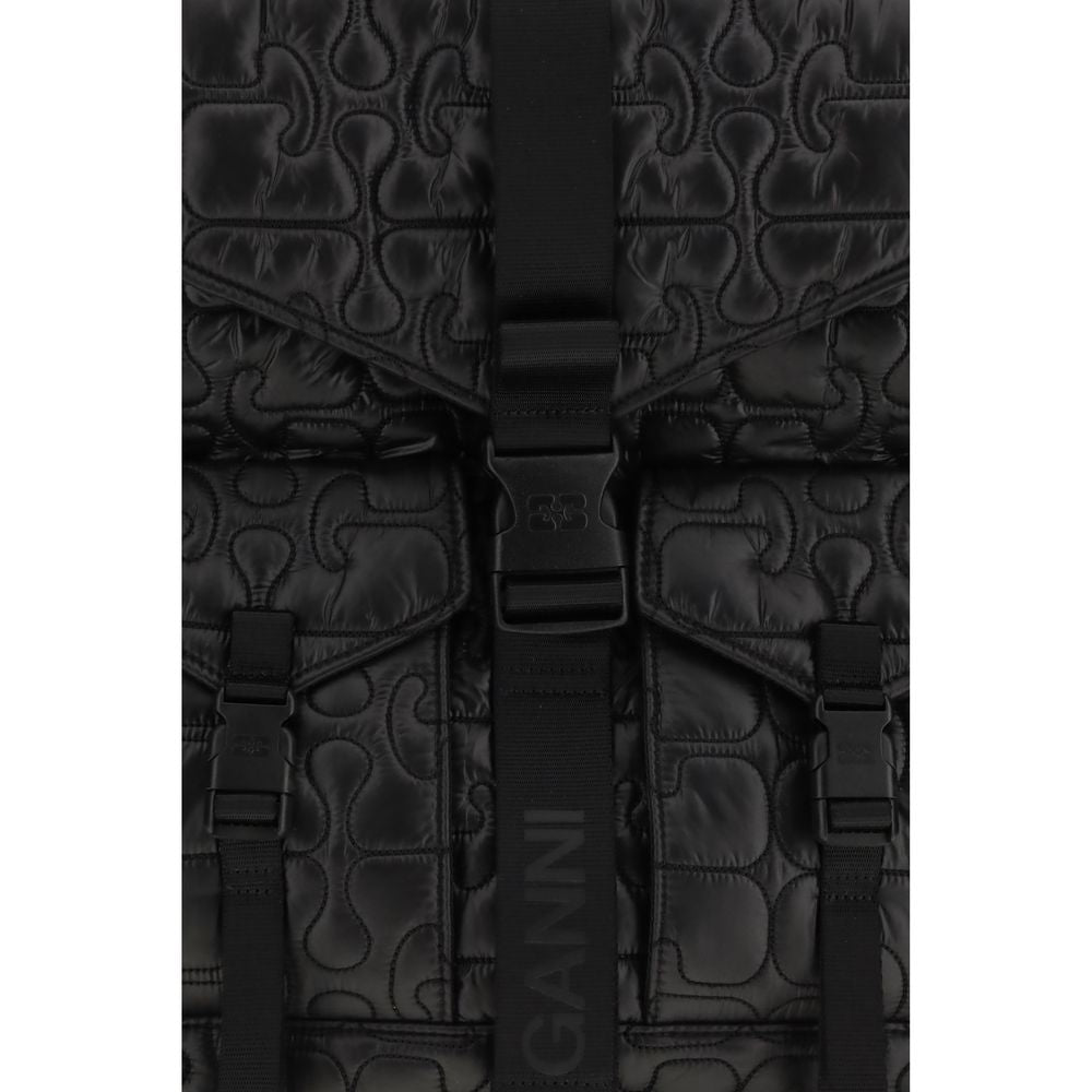 Ganni Black Polyamide Backpack | Regal Royce