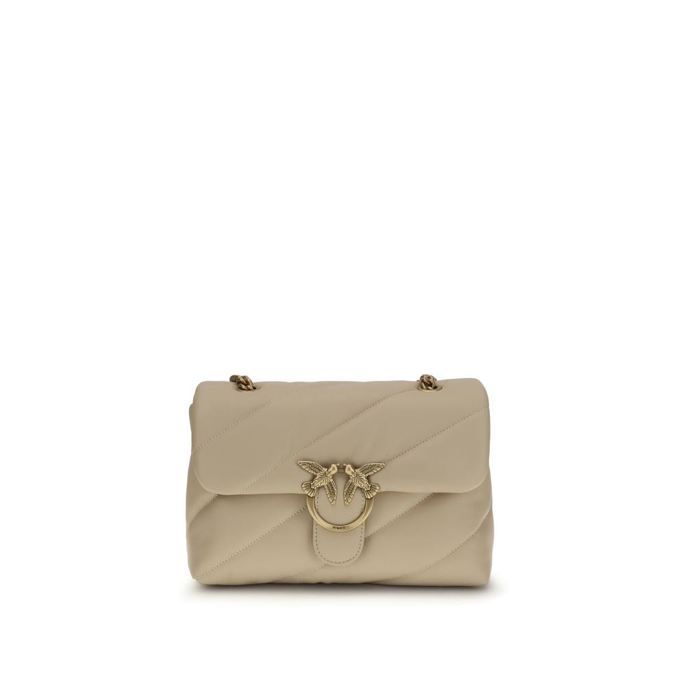 PINKO Beige Calf Leather Bos Taurus Shoulder Bag | Regal Royce