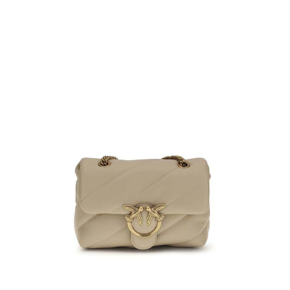 PINKO Beige Calf Leather Bos Taurus Shoulder Bag | Regal Royce