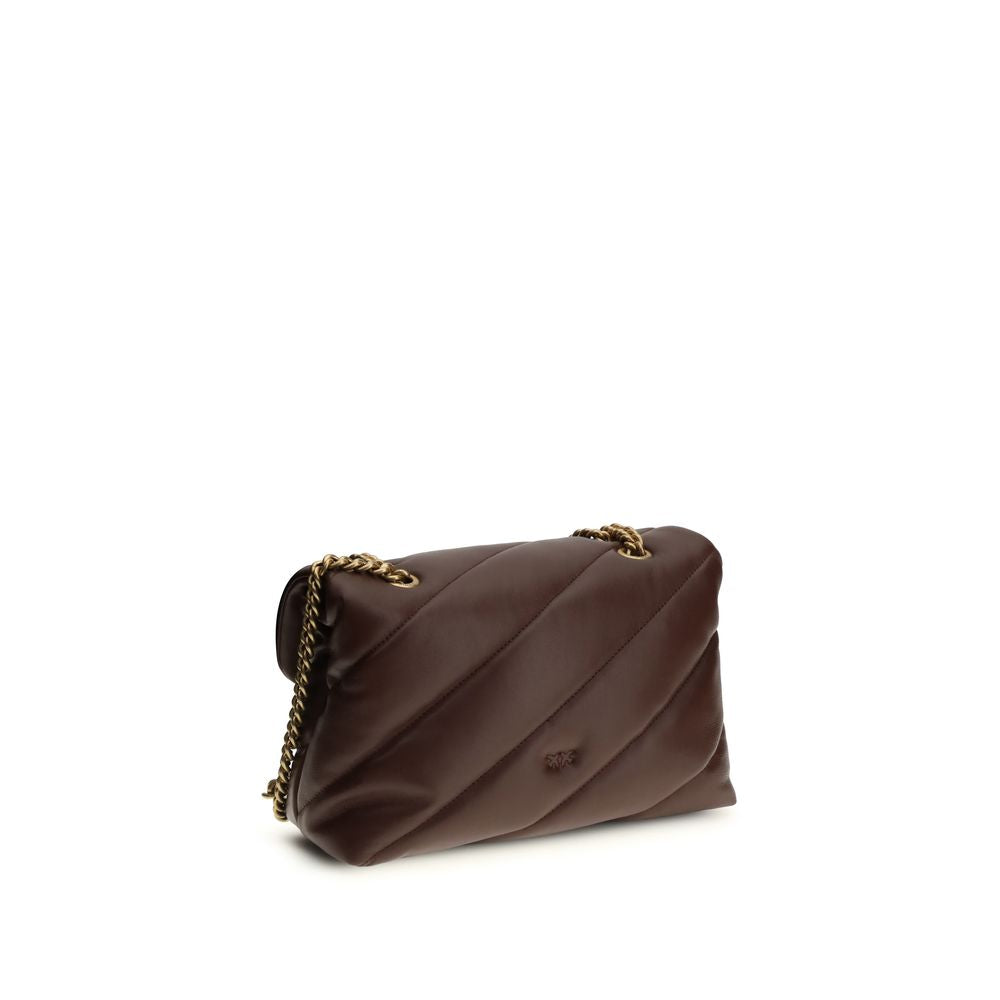 PINKO Brown Calf Leather Bos Taurus Shoulder Bag | Regal Royce
