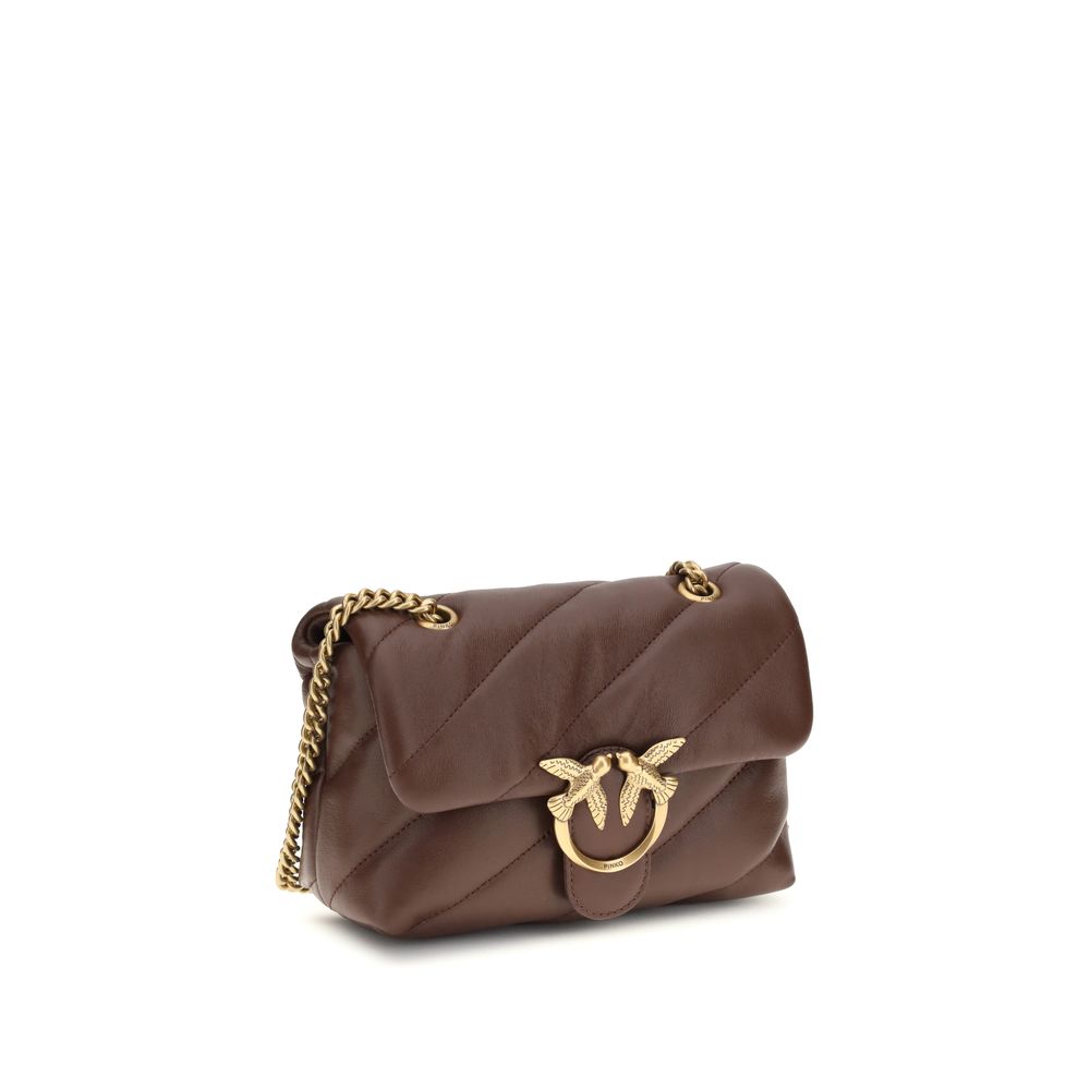 PINKO Brown Calf Leather Bos Taurus Shoulder Bag | Regal Royce